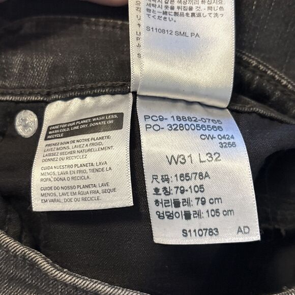 Levi’s W31 L32 High Rise Skinny 721 Jeans Charcoal Gray Stretch Denim - Picture 2 of 10